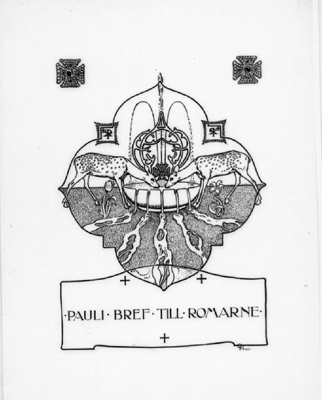 Ornament till Gustav V:s bibel. Pauli brev till Romarna