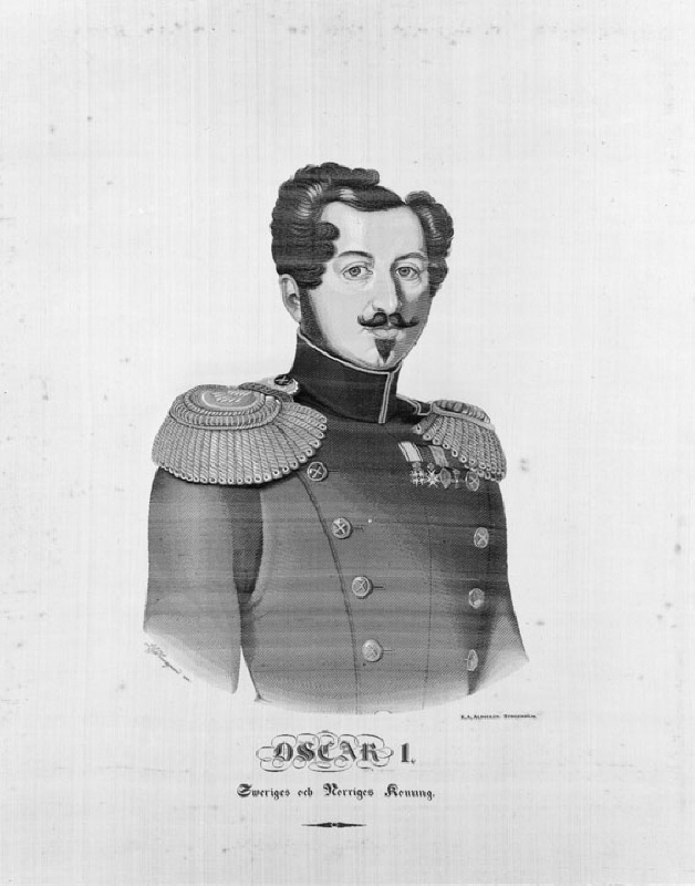 Oskar I (1799-1859), kung av Sverige och Norge, gift med Josefina av Leuchtenberg