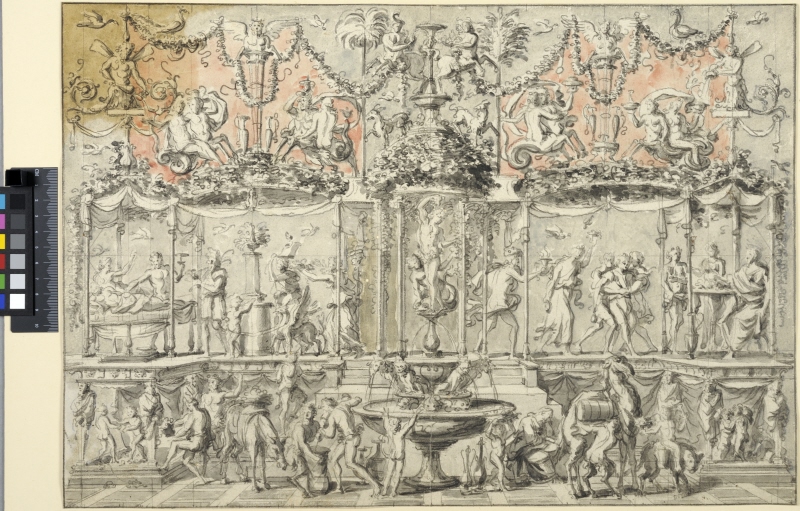 Design for Tapestry of the Series "Triumph of the Gods", Bacchus