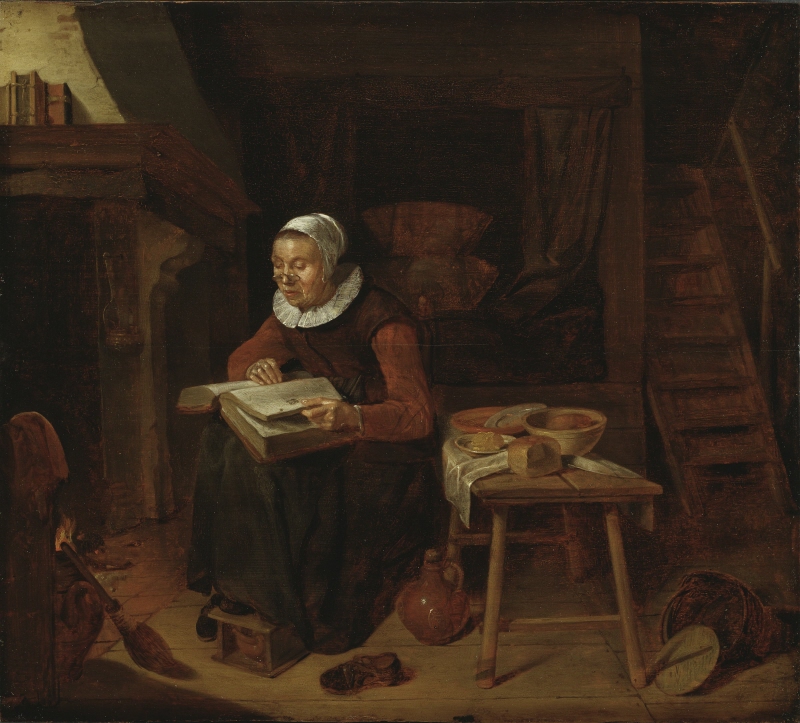 Old Woman Reading the Bible