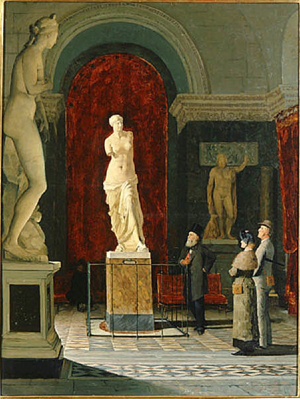 Interiör av Louvren