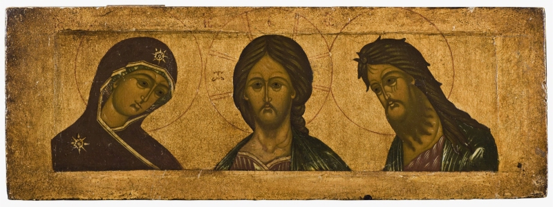 Deesis with half-length representations of Christ, the Mother of God and John the Baptist