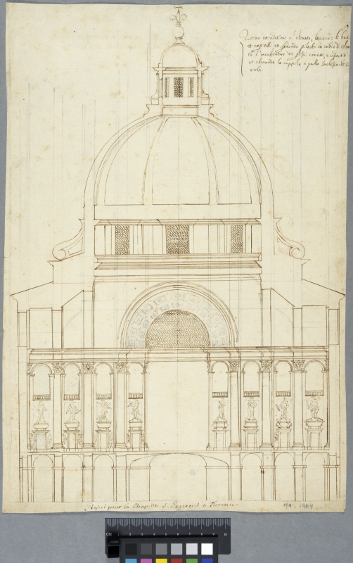 Project for the Cappella dei Principi, S. Lorenzo, Florence. Section