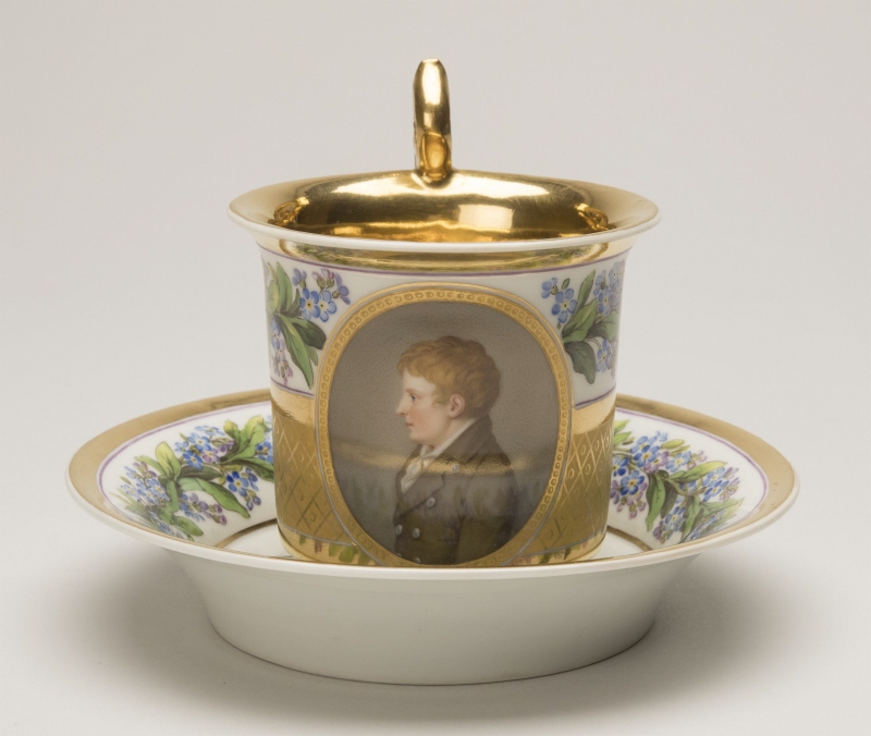 Coffee cup and Saucer with Lars Johan Hierta’s Portrait