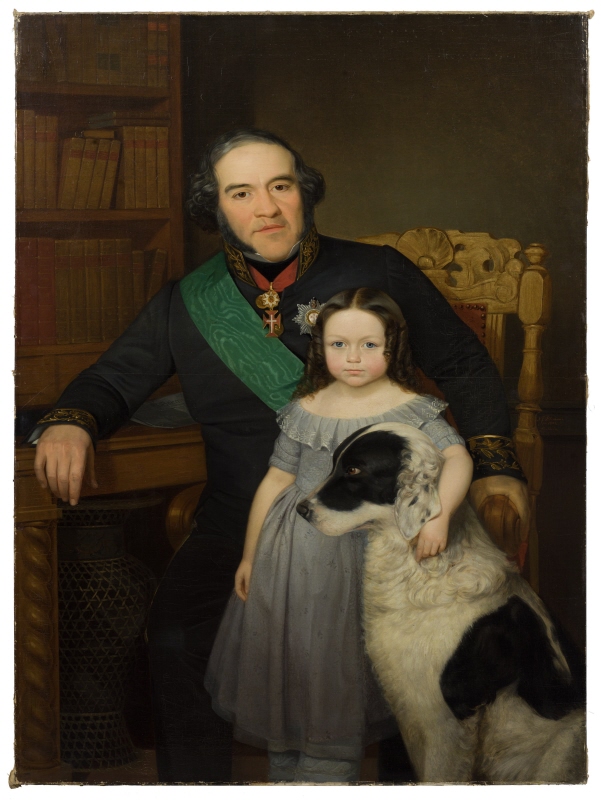 Antonio José da Silva Loureiro (1790-1848), Portuguese consul in Stockholm With his daughter: Anna Mathilda Carolina Loureiro