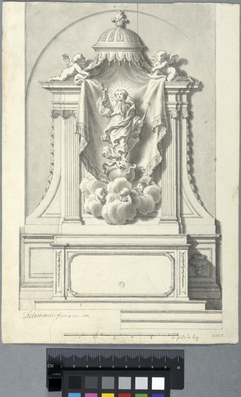 Altar with the Blessed Child Jesus Standing on a Terrestrial Globe