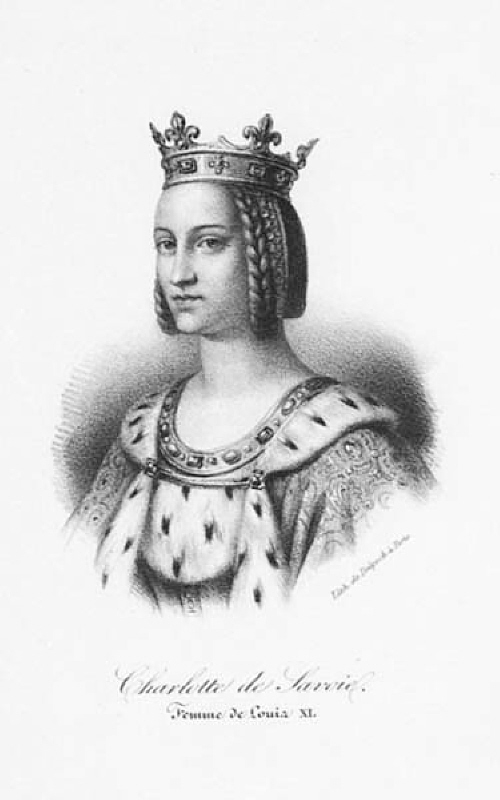 Porträtt av Charlotte de Savoie. Femme de Louis XI