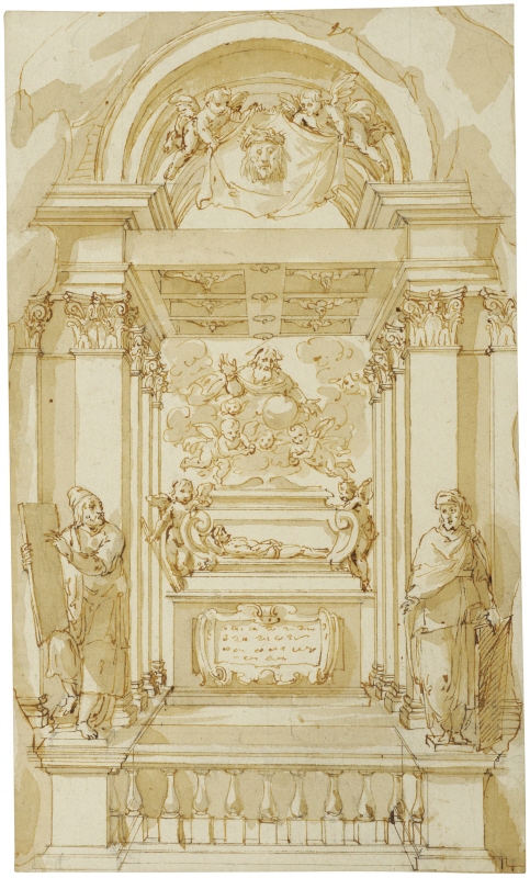 Unknown location: design for the temporary decoration of a chapel, perspectival elevation, last quarter of the 16th century