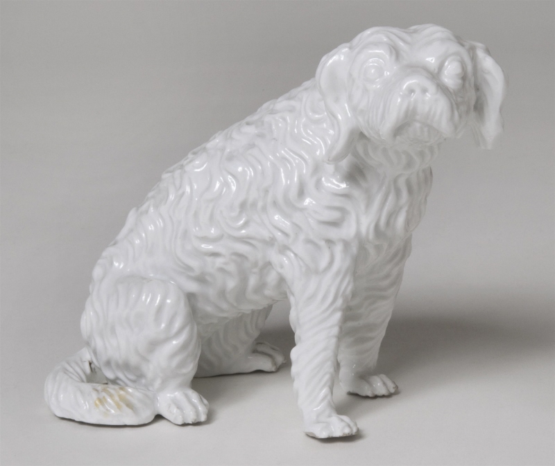 Figurin, sittande spanielhund