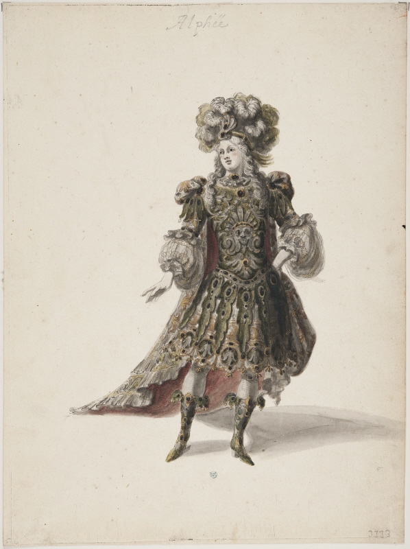 Sketch for costume; for 'Alphée' from the opera 'Proserpine' by Lully