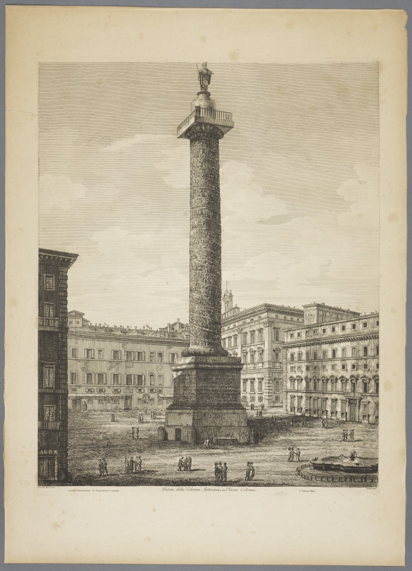 Utsikt över Marcus Aurelius-kolonnen