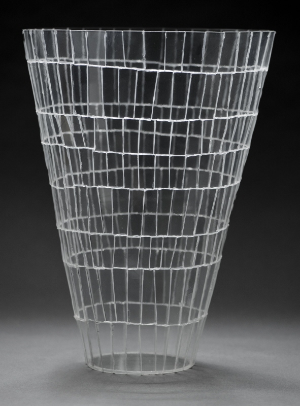 Vase ”Flat glass weave no 4”