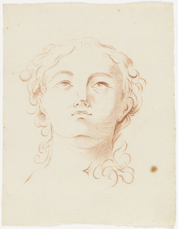 Study of a face in front