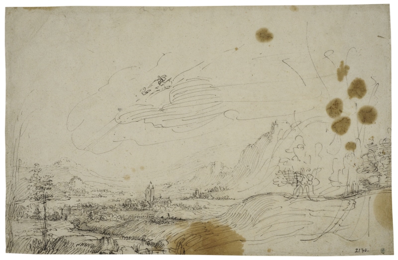 Landscape with the Carriage of a Goddess in the Sky