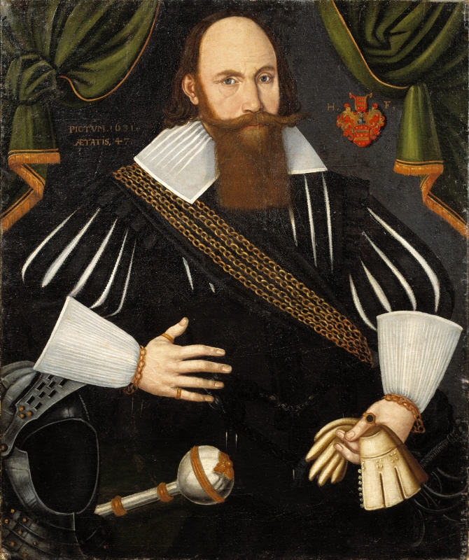 Henrik Fleming (1584-1650), friherre, amiral, landshövding, gift med 1. Ebba Eriksdotter Bååt, 2. Sigrid Kurtzel