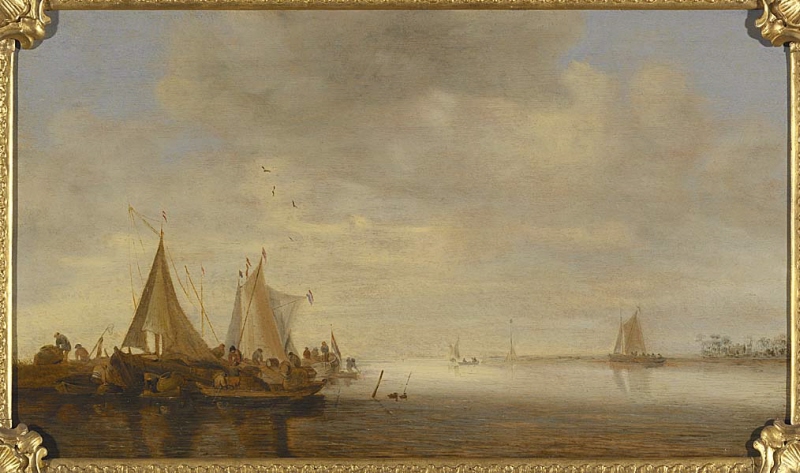 Riverside with Fishing Boats