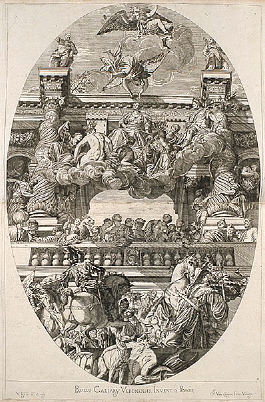 Plafond, Sala del Maggior Consiglio, Palazzo Ducale, Venedig, blad 40