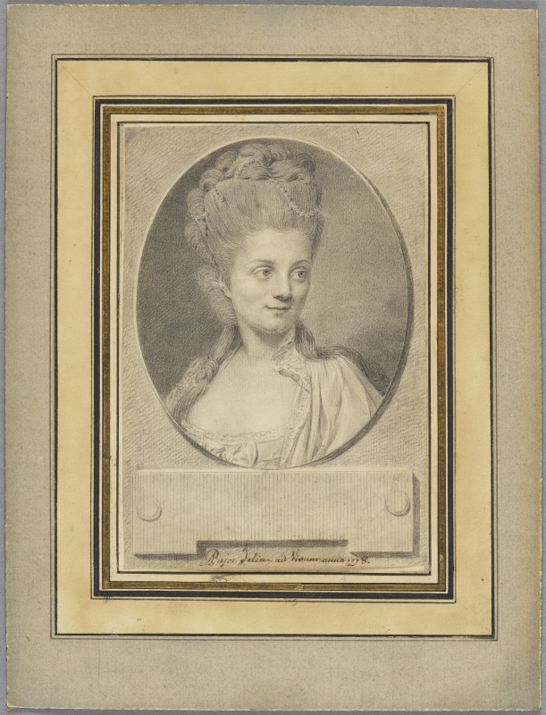 Porträtt av Reine Philiberte Rouph de Varicourt, markisinna de Villette