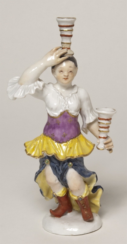 Figurin, kvinnlig kinesisk jonglör i fantasidräkt