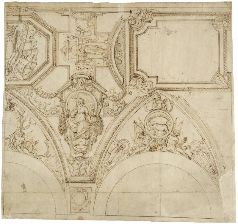 Rome, Palazzo Colonna: design for the ceiling of the ground floor dining room, c. 1580–90