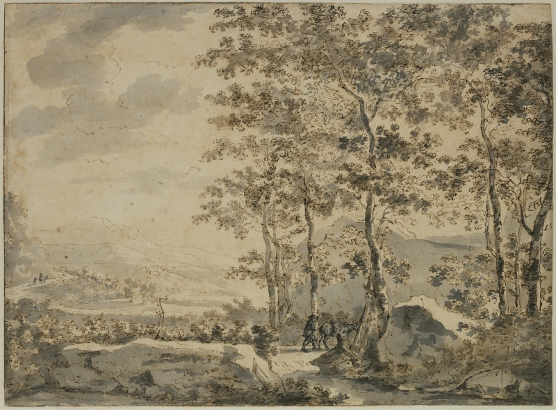 Italian Landscape with Travellers