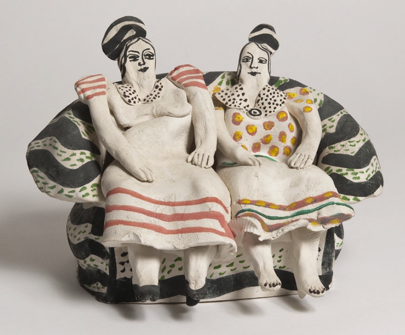 Sculpture ”Ladies on couch”