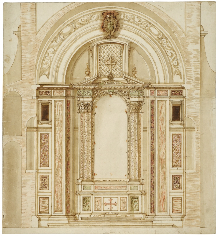 Förslag till dekorering av Cappella Caetani i S. Pudenziana, Rom. Sektion
