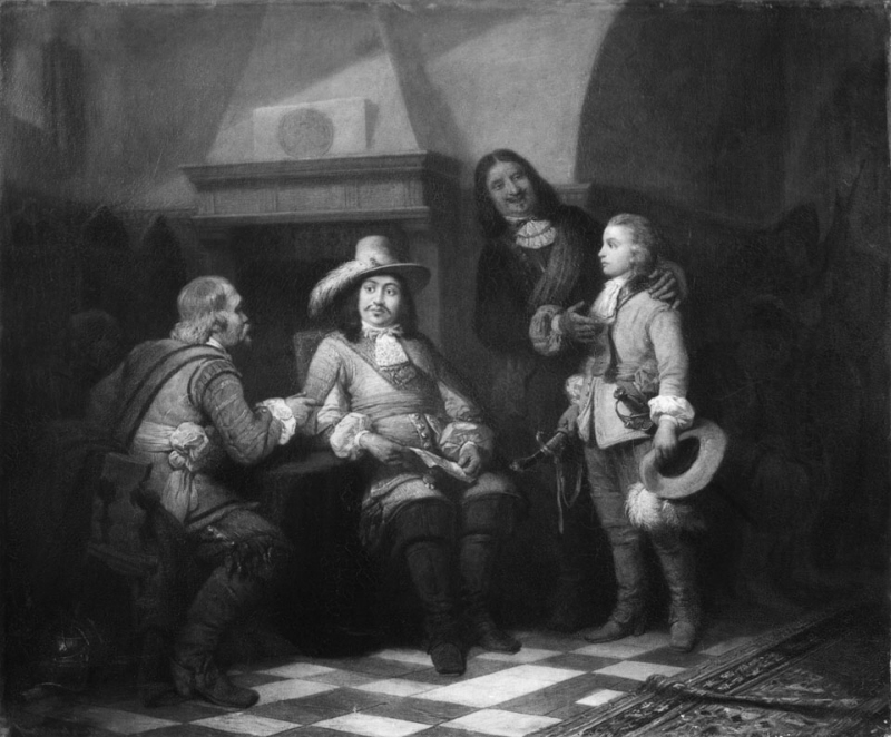 Polack föres tillfångatagen inför Karl X Gustav