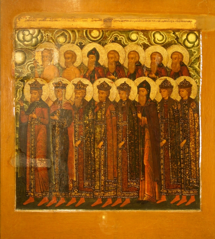Fifteen selected Saints in adoration