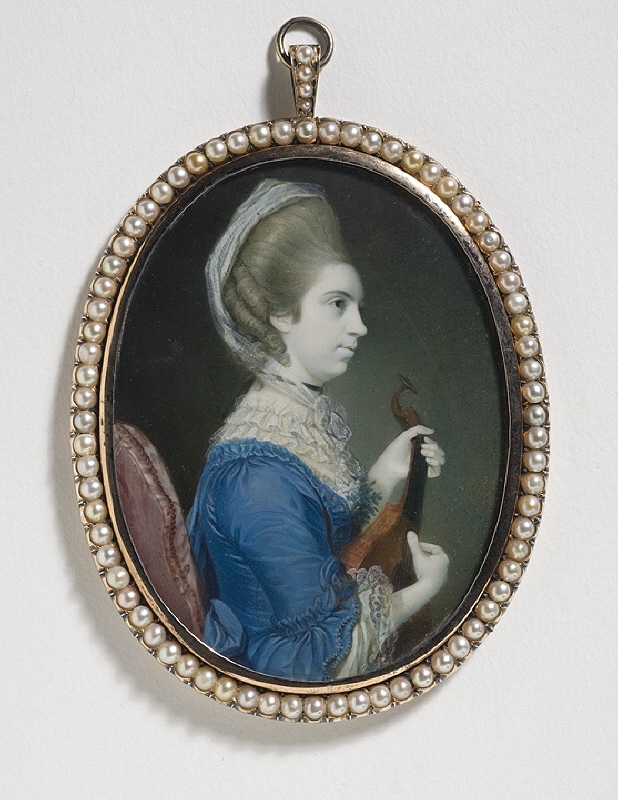 Sarah Hussey Delaval (1742–1821), grevinna av Mexborough spelandes gitarr
