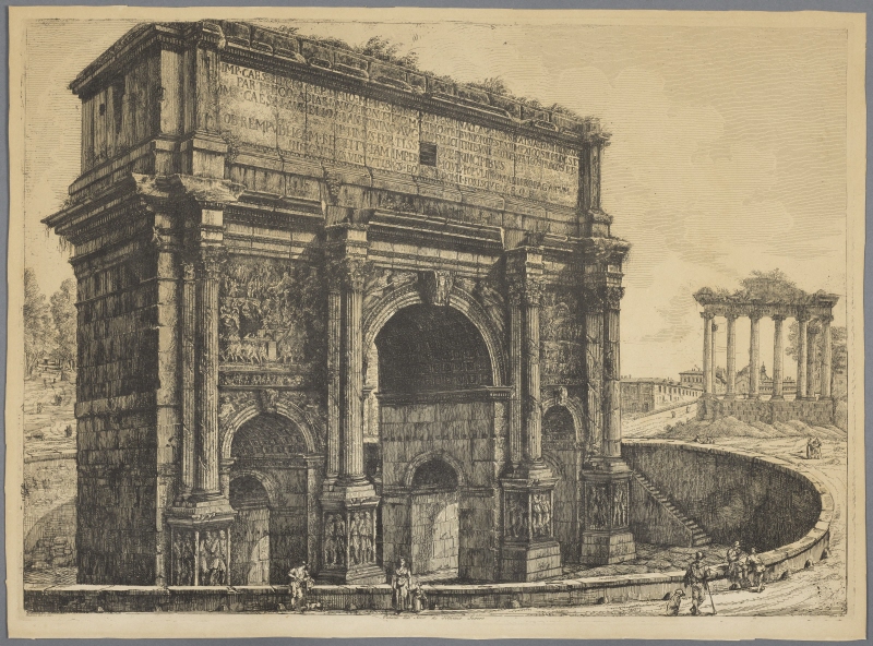 View of the Arch of Septimius Severus
