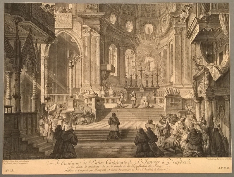 Katedralen San Gennaro (Januarius) i Neapel, under en dag av helgonets firande