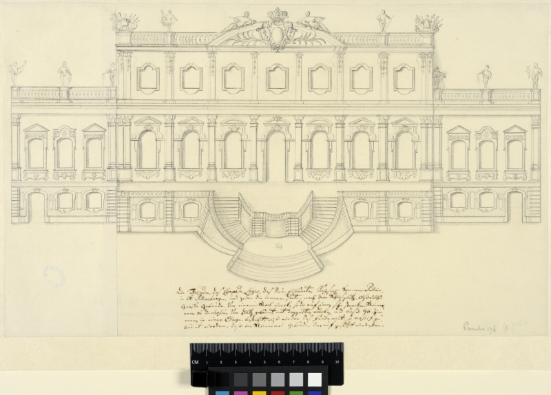 The Third Summer Palace, St. Petersburg. Elevation of the court facade