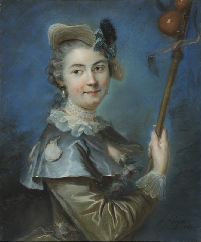 Marie-Justine-Benoîte Cabaret du Ronceray, Madame Favart, as pilgrim, presumed portrait
