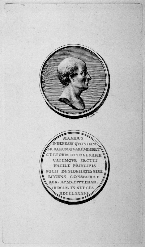 Medalj över Voltaire (1694-1778)
