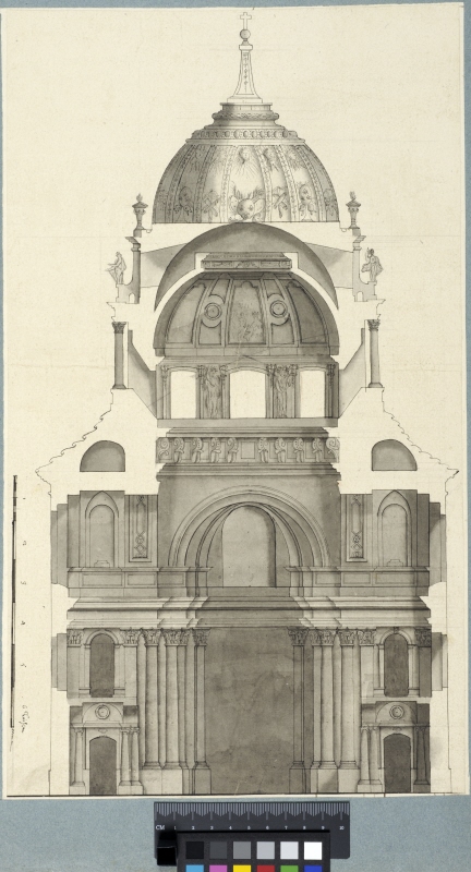 Project for the Chapel of Versailles. Section