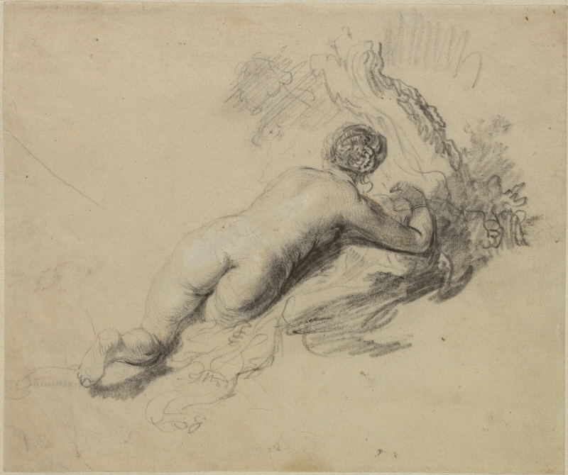 Reclining Female Nude, Seen from Behind