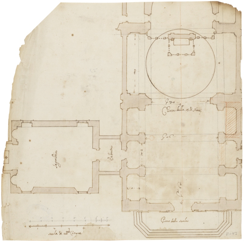 Planritning av S. Maria dei Monti