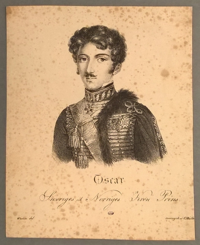 Oskar I (1799-1859), kung av Sverige och Norge, g.m. Josefina av Leuchtenberg, som kronprins