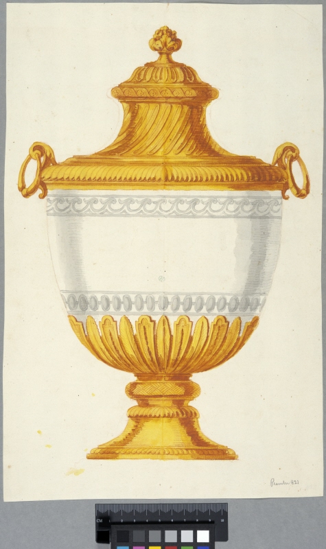 Vase with Lid and Two Ring Handles