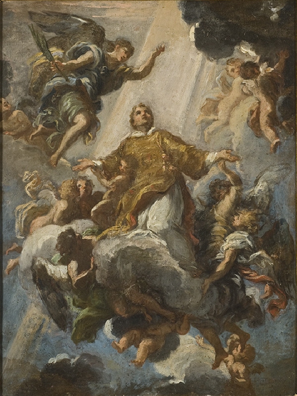 The Glory of St Lawrence,sketch of the Ceiling in the Apseof Viterbo Cathedral