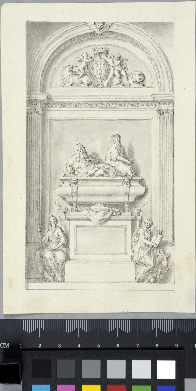 Tomb of Louvois with its Original Framing in the Church of the Capucins in the Place Vendôme, Paris. Later moved to the chapel of the hospice in Tonnerre