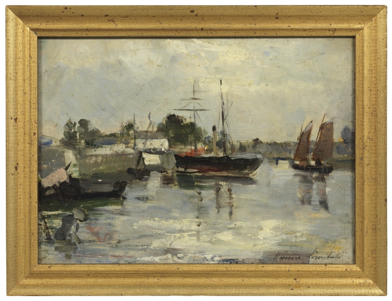 Barges in Port. Study