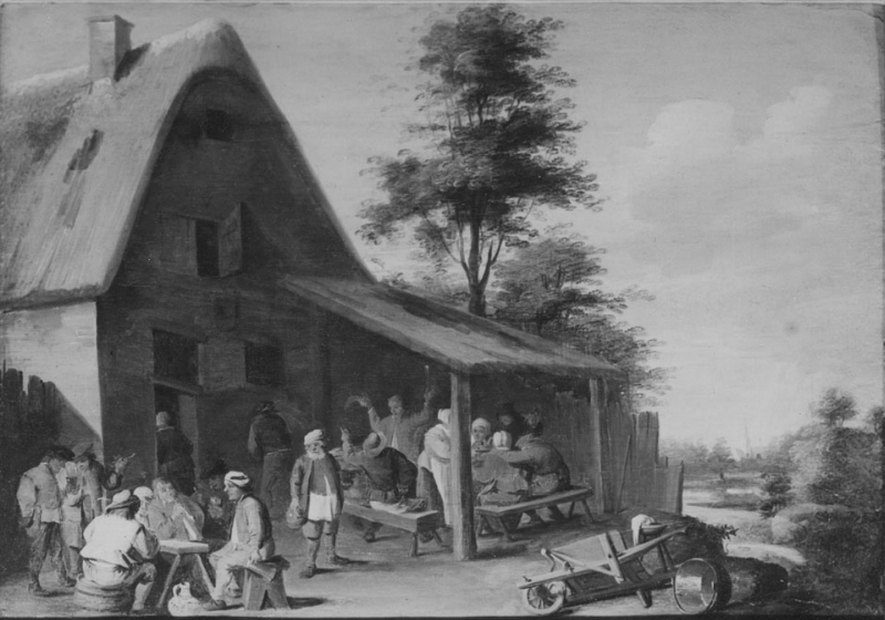 Peasants Feasting Outside a Village Inn