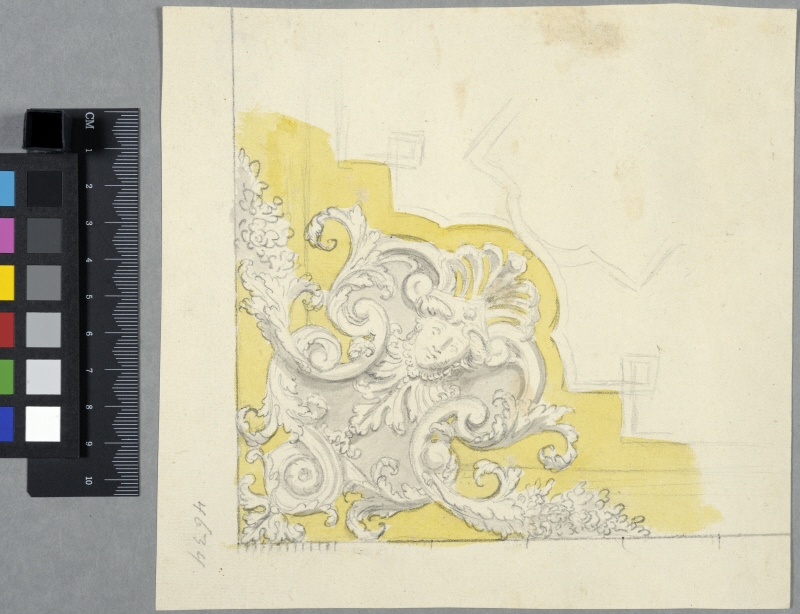 Design Study for the Bed Chamber Ceiling in Tessin's Palace, Stockholm