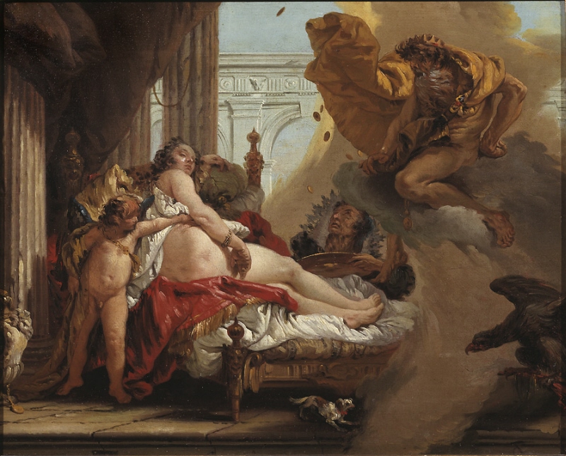 Danaë och guldregnet. Kopia efter Giovanno Battista Tiepolo.