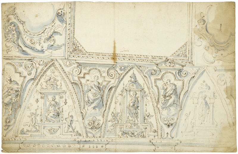 Rome, Lateran Palace: project for a ceiling decoration with the Evangelists