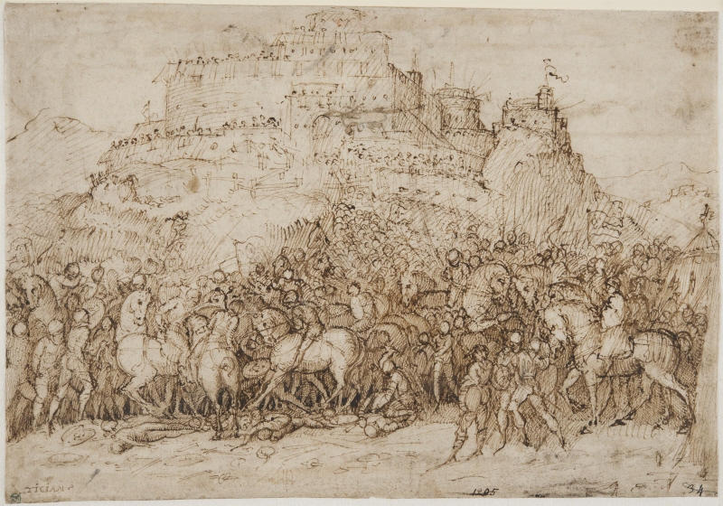 Battle in Front of a Castle