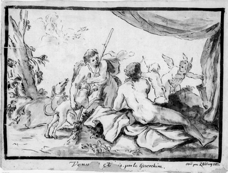 Venus et Adonis par le Guerchim