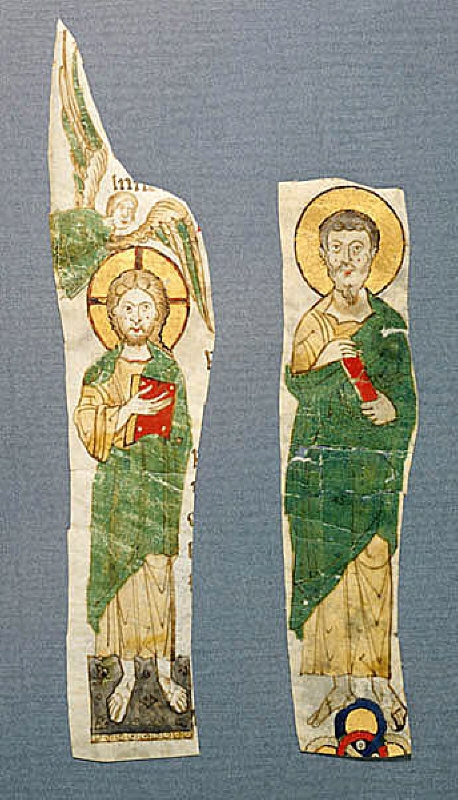 Kristus och en ängel, fragment ur ett lectionarium